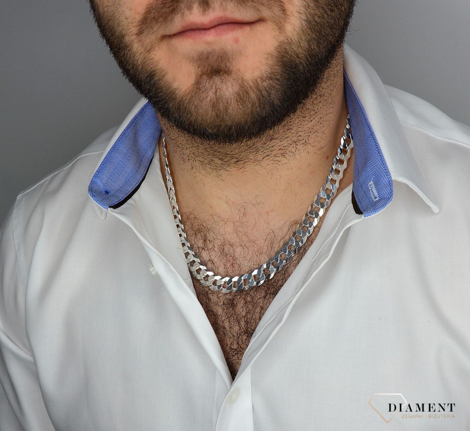 Łańcuszek srebrny 925 Gruba Pancerka 1,1 cm próba. Srebrny łańcuszek Pancerka DIA-LAN-2085-300-925.jpg